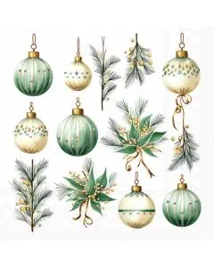 Ambiente Frokostserviet 3-lags 20stk - Hanging Decorations Green