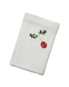 Langkilde & Søn Juleserviet med rød julekugle