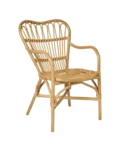 Ib Laursen Spisestuestol m/armlæn rattan Jamilla