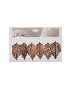 Kobber blade til pynt 6 stk.