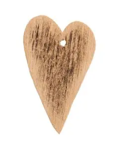 Pakkepynt Hjerte brun