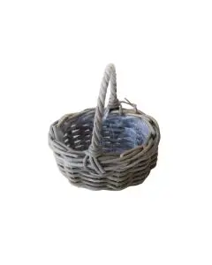 Aafod Bykurv Oval 20x16xH21cm - Grå Rattan