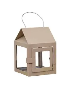 A2 Living Lanterne Galvaniseret 8x12cm - Hasselnød