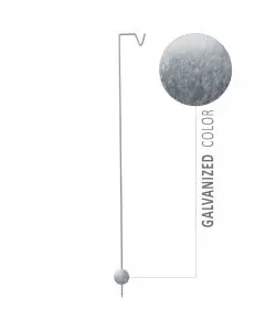 A2Living Udendørs spyd til hængelanterne 100cm - Zink