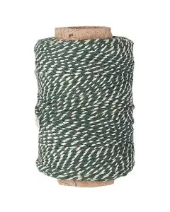 Dokumentgarn grøn/hvid 30 m
