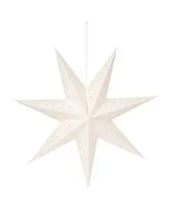 Stjerne t/ophæng med hulmønster Hvid Stella Ø:60cm