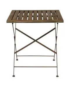 Ib Laursen Bord m/træbordplade og metalstel foldbar - Hvid