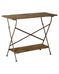 Ib Laursen Bord m/træbordplade og metalstel foldbar - Hvid