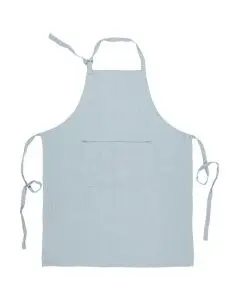 Forklæde m/lomme lyseblå