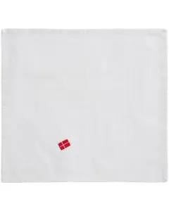 Stofserviet m/dansk flag - Hvid