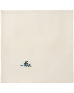 Ib Laursen Stofserviet Summer Vibes m/blåbærstilk - Butter cream