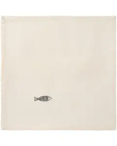 Ib Laursen Stofserviet Atlantis m/fisk - Butter cream