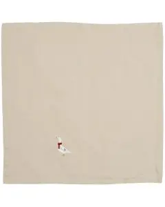 Stofserviet Tradition m/gås hørfarvet