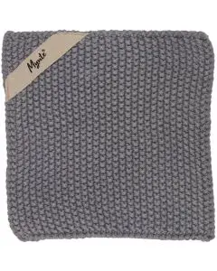 Grydelap Mynte Strikket - Mørkegrå