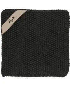 Grydelap Mynte Strikket - Pure Black