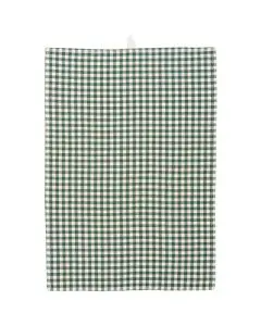 Viskestykke Loui mørkegrøn m/naturfarvede små tern