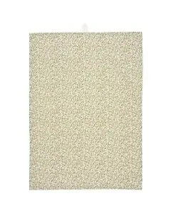 Viskestykke Eva natur m/grønne, røde og gule blomster