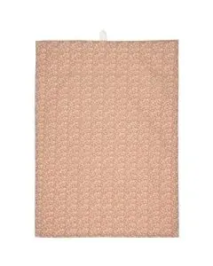 Viskestykke Beate malva m/hvide og gule blomster