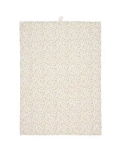 Viskestykke Mille hvid m/multifarvede blomster