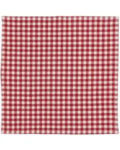 Stofserviet Asta rød m/naturfarvede små tern