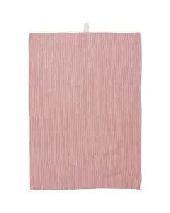 Viskestykke Bea m/røde og natur mælkedrengestriber