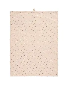 Viskestykke Valentin natur m/røde hjerter