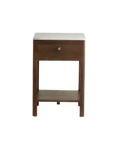 Nordal Bille sengebord - Brun/Hvid Marmor