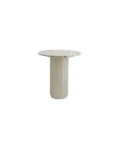 Nordal ERIE Cafebord Ø70cm Marmor - Råhvid