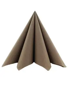 Sovie stofligende serviet 40x40cm - 12stk Brun