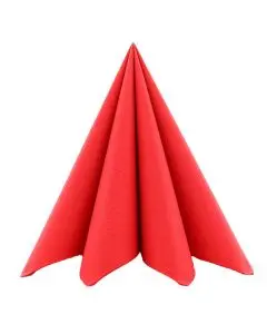 Mank Stofligende Serviet 40x40cm 50stk - Rød