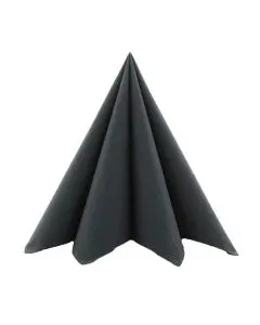 Sovie Stofligende Serviet 40x40cm 12stk – Sort