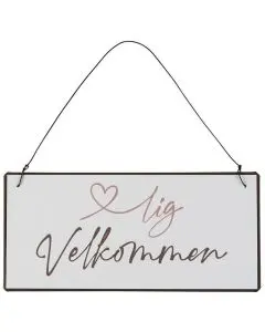 Metalskilt - Hjertelig Velkommen