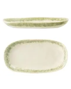 Paula Tallerken Stentøj - Grøn