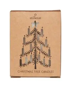 Æske m/12 kertelys hvid stearin svanemærket