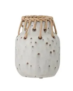 Vase Keramik Hvid - 12 cm