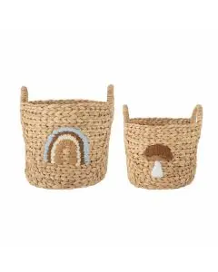 Bloomingville MINI Agnes Kurvesæt Vandhyacint - Natur