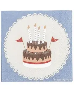 Bloomingville Kaffeserviet 3-lags 20stk - Oscar Blå