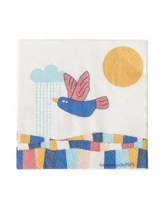 Bloomingville Frokostserviet 3-lags 20stk - Colorine Fugl