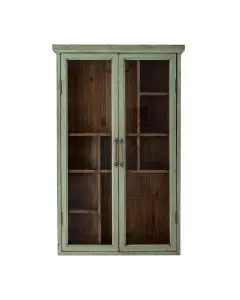 Vitrineskab Grøn Fyrretræ