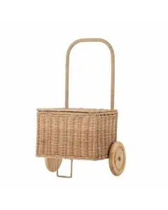 Bloomingville MINI Penne Kuffert m/hjul Rattan - Natur