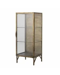 Bloomingville Saone Skab - Hærdet glas - Messing