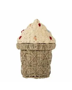 Bloomingville MINI Cillie Kurv m/låg Søgræs - Natur