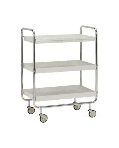 House Doctor HDRoll Trolley Large - Råhvid / Krom