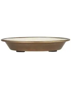 Bakke rund butter cream indvendig skrå kant - 12cm