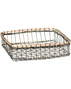 Ib Laursen Servietholder m/bambuskant kvadratisk - Passer t/20x20cm serviet