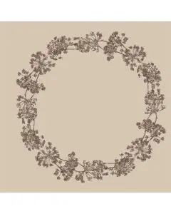 Ib Laursen Middagsserviet 3-lags 50stk - Krans af Skærmblomster