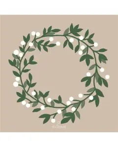 Ib Laursen Frokostserviet 3-lags 20stk - Snebærkrans