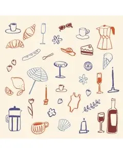 Ib Laursen Frokostserviet 3-lags 20stk - Dolce Vita