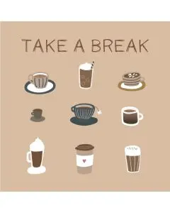 Ib Laursen Frokostserviet 3-lags 20stk - Take a break