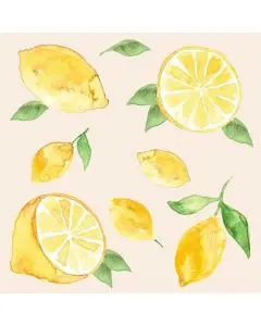 Ib Laursen Frokostserviet 3-lags 20stk - Citroner
